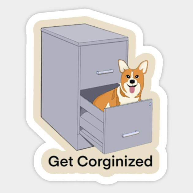 Corginized Sticker by Llewynn